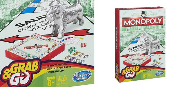 Monopoly Grab & Go Edición Viaje (Hasbro B1002105)chollo en Amazon