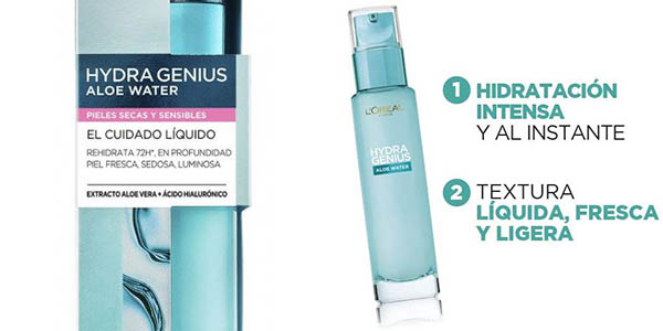 L'Oréal Paris Dermo Expertise Hydra Genius Aloe Water gel facial barato