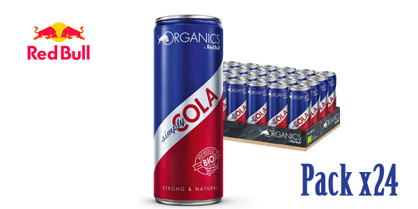 Pack x24 Latas Red Bull Organics Simply Cola de 250 ml/ud barato en Amazon