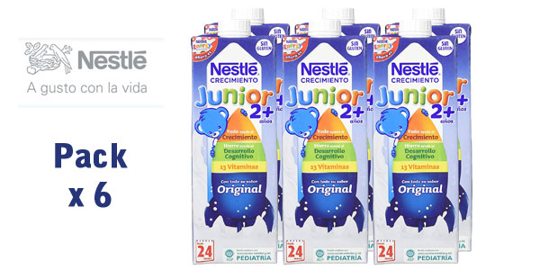 Pack x6 Envases Leche crecimiento Nestlé Junior 2+ Original barata en Amazon