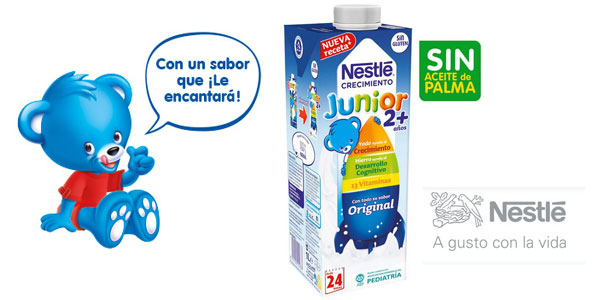 Pack x6 Envases Leche crecimiento Nestlé Junior 2+ Original chollo en Amazon