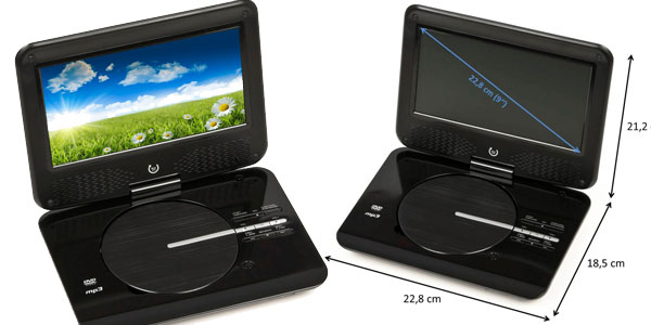 Reproductor de DVD portátil DGC GmbH DVD-P 905 (9", LCD), color negro chollazo en Amazon