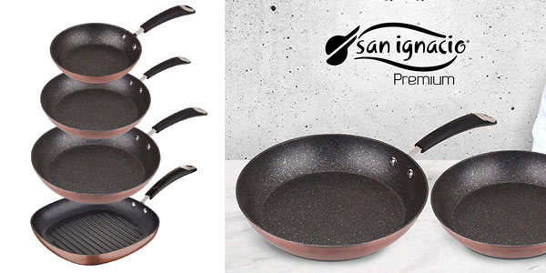 Set de 3 sartenes + Grill San Ignacio Premium barato en Amazon