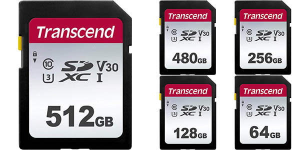 Tarjeta de memoria SDHC Transcend SDC300S de 512 GB