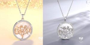 Collar para mujer Árbol de la vida de plata 925 con cristales Swarovski chollo en Amazon