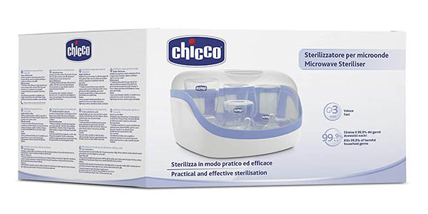 esterilizador de biberones y tetinas de fácil uso para microondas chollo
