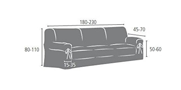 Funda de sofa de 3 plazas de calidad Eysa Bianca con lazos delanteros y traseros chollazo en Amazon