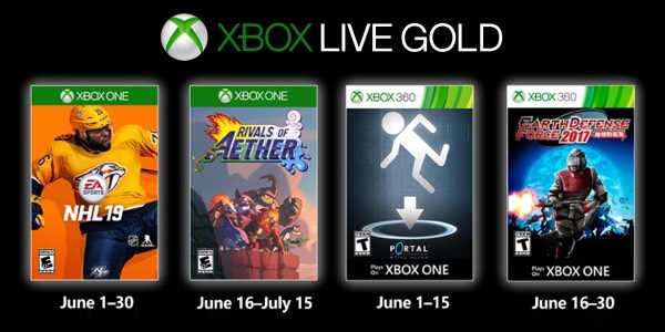 Juegos GRATIS con Gold junio de 2019 para Xbox One