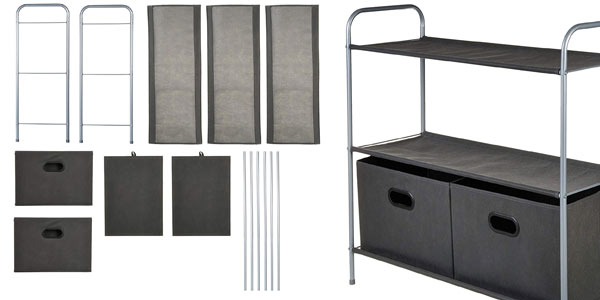 Organizador de armarios AmazonBasics con cestos en oferta en Amazon