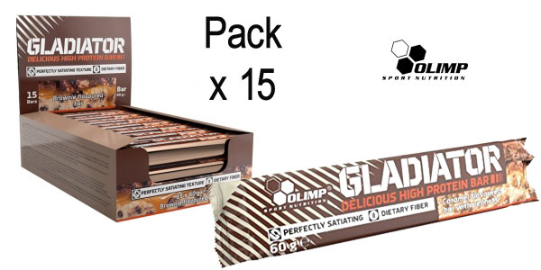 Pack x15 Barritas Energéticas Olimp Sport Nutrition Gladiator Bar de 60 gr/ud barato en Amazon