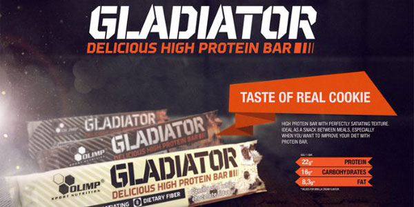 Pack x15 Barritas Energéticas Olimp Sport Nutrition Gladiator Bar de 60 gr/ud chollo en Amazon