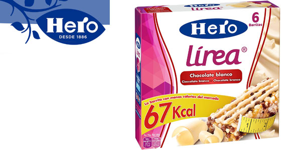 Pack x30 barritas Hero Muesly Línea Chocolate blanco chollo en Amazon