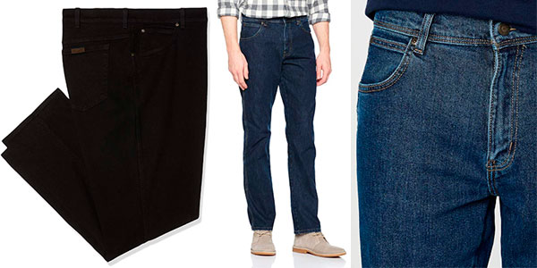 Pantalones vaqueros Wrangler Regular Fit para hombre en oferta