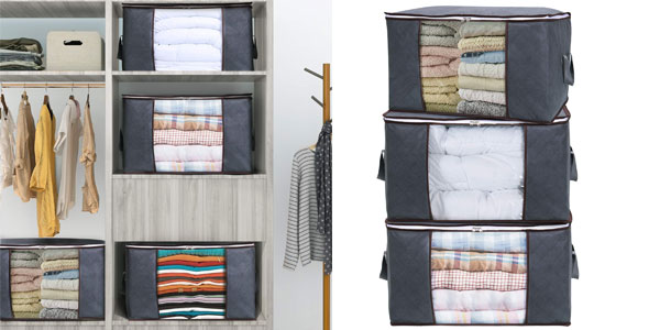 Chollo Set de 3 bolsas de almacenamiento Lifewit con cierre de