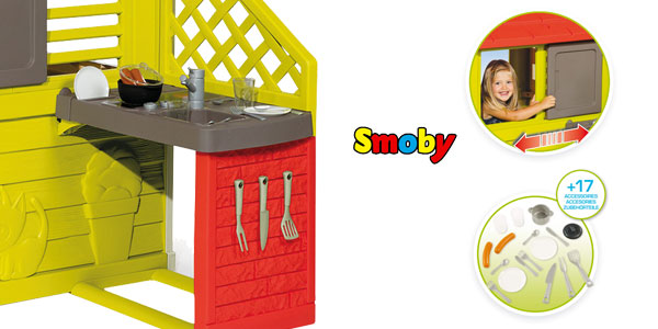Casa Infantil Smoby Nature II con cocina y accesorios chollo en Amazon