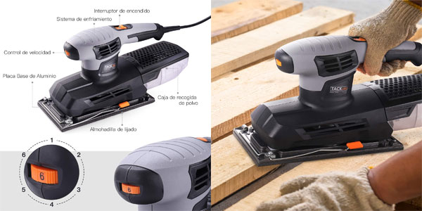 Lijadora Orbital Tacklife 300W 6000-12000RPM chollo en Amazon