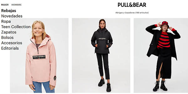 chaquetones pull and bear hombre