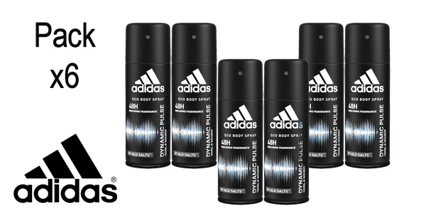 Pack x6 Desodorante Body Spray adidas Dynamic Pulse barato en Amazon