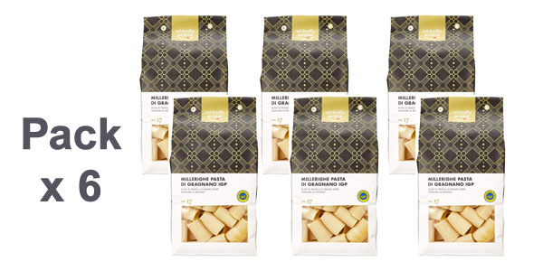 Pack x6 Pasta di Gragnano IGP Millerighe Amazon Wikedly Prime de 500 gr/ud barato en Amazon