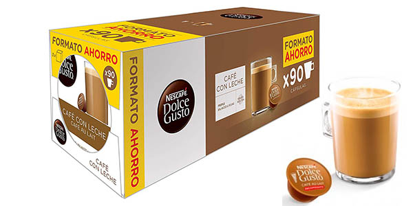 ▷ Chollo Pack x90 Café leche Dolce Gusto por sólo 20,99€ ¡0,23€ la unidad!