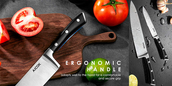 Pack Aicok de 2 cuchillos de cocinero (210 mm y 130 mm) barato