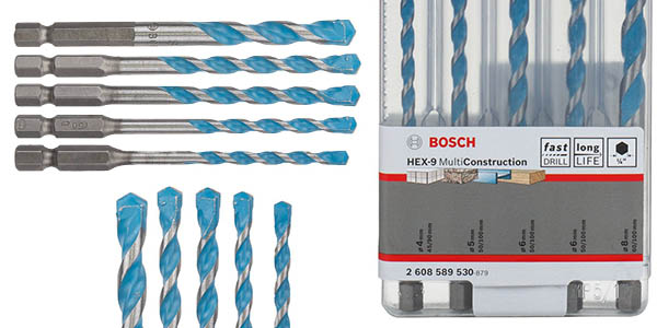pack de brocas Bosch Hex 9 Muticonstruction relación calidad-precio estupenda