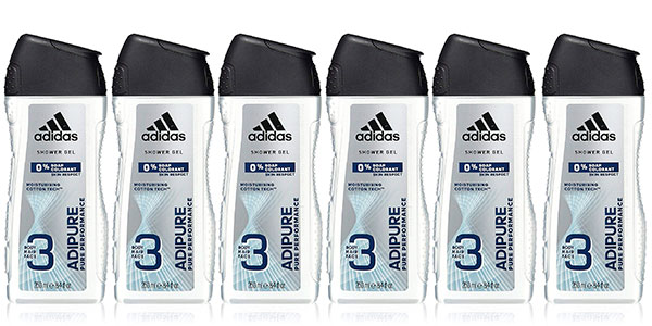 Pack Gel de ducha Adidas Adipure para hombre (250 ml) barato