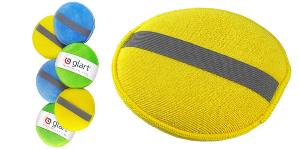 Set de 3 esponjas manopla abrillantadoras de microfibra Glart 43PP