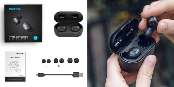 Auriculares de botón Bluetooh 5.0 Mixcder T1 en oferta en Amazon