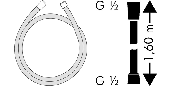 Flexo Hansgrohe 28276000 Isiflex de 1,60m para ducha chollo en Amazon