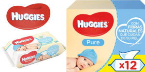 Pack de toallitas para bebÃ© Huggies Pure baratas en Amazon
