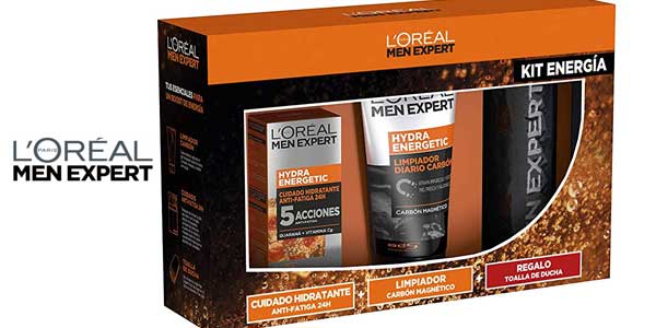 Cofre L'Oréal Men Expert HydraEnergetic Crema y Limpiador para hombre barato en Amazon