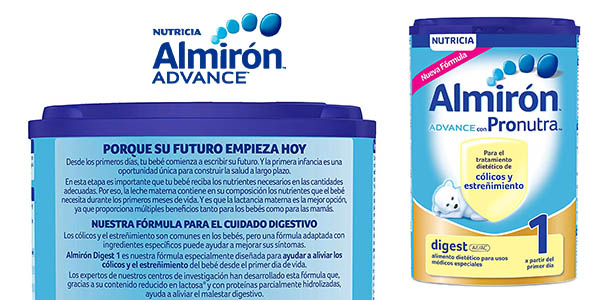 Almirón Advance Digest 1, Leche de Inicio Bebé Anti-Cólico y
