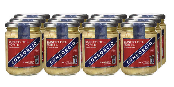 Pack 12 tarros Bonito del Norte Consorcio en Aceite de Oliva de 400 g