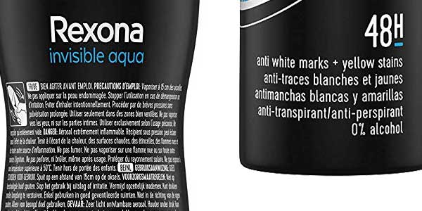 Pack x6 Rexona Desodorante Antitranspirante Aqua de 200 ml para mujer chollo en Amazon