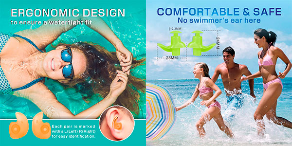 Chollo Tapones de natación Hearprotek para los oídos por sólo 5,99€ con