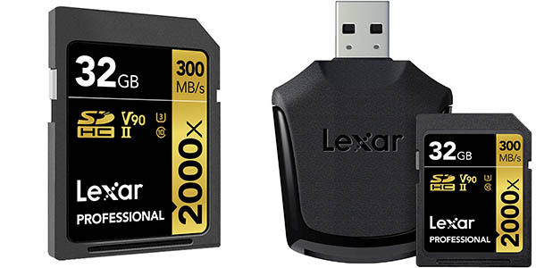Tarjeta Lexar Profesional 2000x SDHC/SDXC UHS-II de 300 MB/s