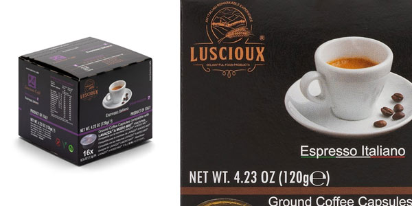 Cápsulas de café Luscioux compatibles con Lavazza A Modo Mio en oferta en Amazon