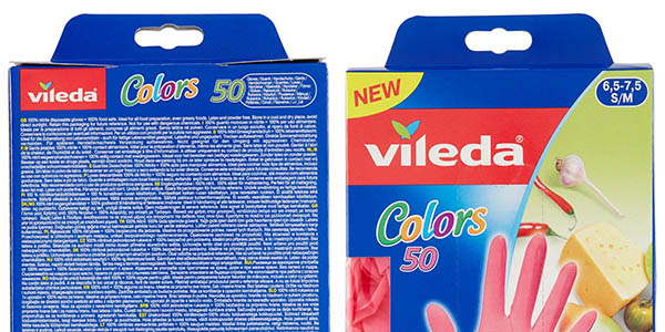 guantes desechables para uso culinario Vileda Colors oferta