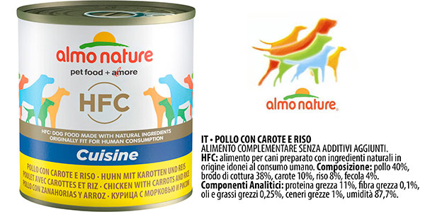 Pack de alimento húmedo Almo Nature Cuisine de pollo, zanahoria y arroz para perros adultos barato