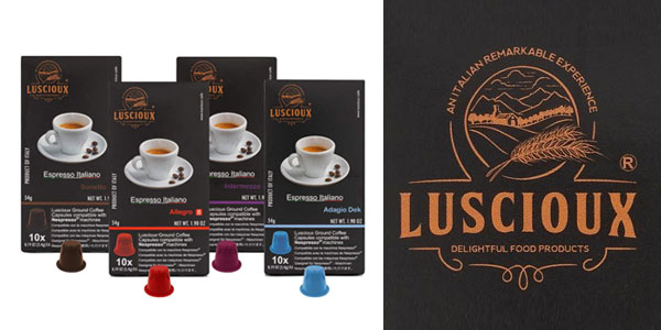 Pack degustación de 100 cápsulas café italiano Luscioux para Nespresso al mejor precio en Amazon
