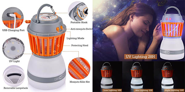lámpara Aushen impermeable para acampada con relación calidad-precio estupenda
