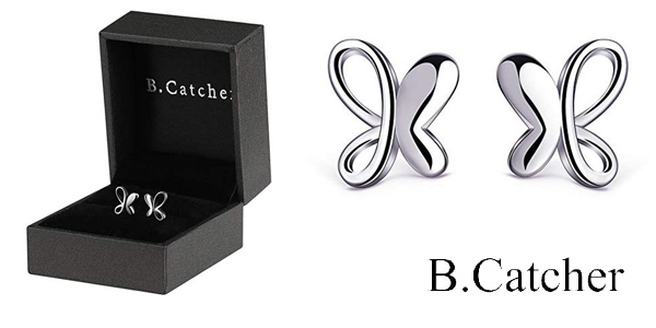 Pendientes B.Catcher ''Sueños de mariposas'' en Plata de Ley 925 para mujer baratos en Amazon