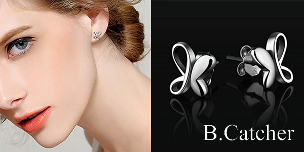 Pendientes B.Catcher ''Sueños de mariposas'' en Plata de Ley 925 para mujer chollo en Amazon