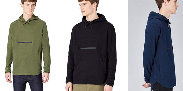 Sudadera Amazon Find Textured Overhead barata en Amazon