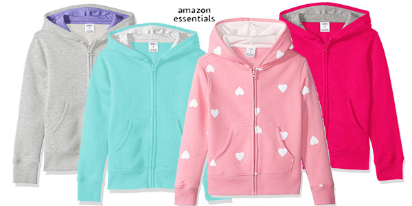 Sudadera Amazon Essentials Fleece Zip-up Hoodie para niña barata en Amazon