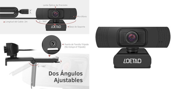 Comprar cámara web Loetad 1080p en oferta en Amazon