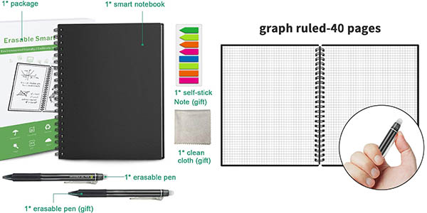cuaderno inteligente Homestec con bolígrafo de relación calidad-precio estupenda
