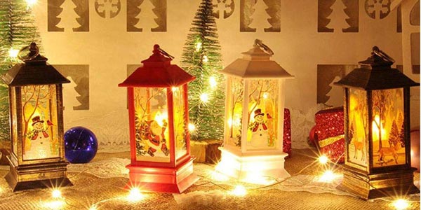 Lámpara colgante LED decorativa Navidad Santa Claus barata en Amazon