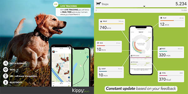 Localizador GPS para mascotas Kippy EVO barato